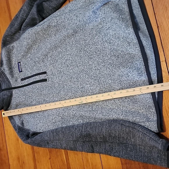 Patagonia Two-Tone Gray Fleece Pullover In Nickel Forge XL - Picture 12 of 14